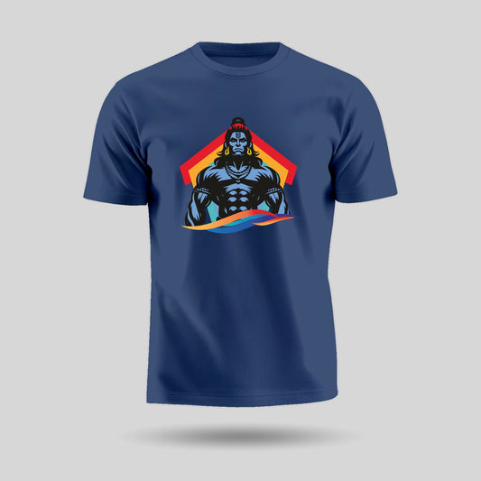 Bhagwan Hanuman | Round Neck Unisex T-Shirt | Pure Cotton Luv My India Fashion | Luv My India Spiritual T-Shirt