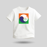 Ganpati Bappa Tricolour | Round Neck Kids’ Unisex T-Shirt | Pure Cotton Luv My India Fashion | Ganesh Chaturthi Spiritual T-Shirt