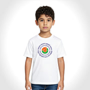 Vakratunda Mahakaya | Tricolour Round Neck Kids’ Unisex T-Shirt | Pure Cotton Luv My India Fashion | Ganesh Chaturthi Spiritual T-Shirt