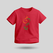 Om Ganesh Tricolour | Tricolour Round Neck Kids’ Unisex T-Shirt | Pure Cotton Luv My India Fashion | Ganesh Chaturthi Spiritual T-Shirt