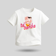 Bal Ganesha | Round Neck Kids’ Unisex T-Shirt | Pure Cotton Luv My India Fashion | Ganesh Chaturthi Spiritual T-Shirt