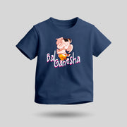 Bal Ganesha | Round Neck Kids’ Unisex T-Shirt | Pure Cotton Luv My India Fashion | Ganesh Chaturthi Spiritual T-Shirt