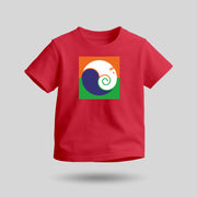 Ganpati Bappa Tricolour | Round Neck Kids’ Unisex T-Shirt | Pure Cotton Luv My India Fashion | Ganesh Chaturthi Spiritual T-Shirt