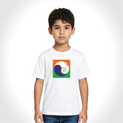 Ganpati Bappa Tricolour | Round Neck Kids’ Unisex T-Shirt | Pure Cotton Luv My India Fashion | Ganesh Chaturthi Spiritual T-Shirt