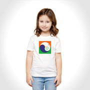 Ganpati Bappa Tricolour | Round Neck Kids’ Unisex T-Shirt | Pure Cotton Luv My India Fashion | Ganesh Chaturthi Spiritual T-Shirt