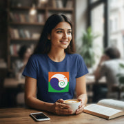 Ganpati Bappa Tricolour | Round Neck Unisex T-Shirt | Pure Cotton Luv My India Fashion | Ganesh Chaturthi Spiritual T-Shirt
