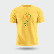 Om Ganesh Tricolour | Round Neck Unisex T-Shirt | Pure Cotton Luv My India Fashion | Ganesh Chaturthi Spiritual T-Shirt