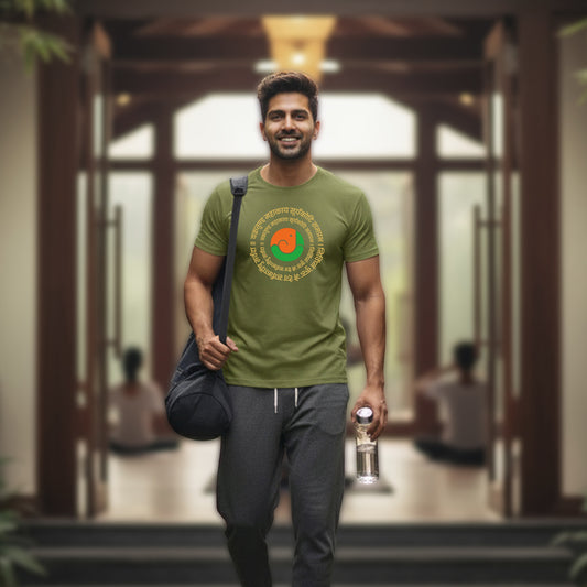 Vakratunda Mahakaya | Round Neck Unisex T-Shirt | Pure Cotton Luv My India Fashion | Ganesh Chaturthi Spiritual T-Shirt