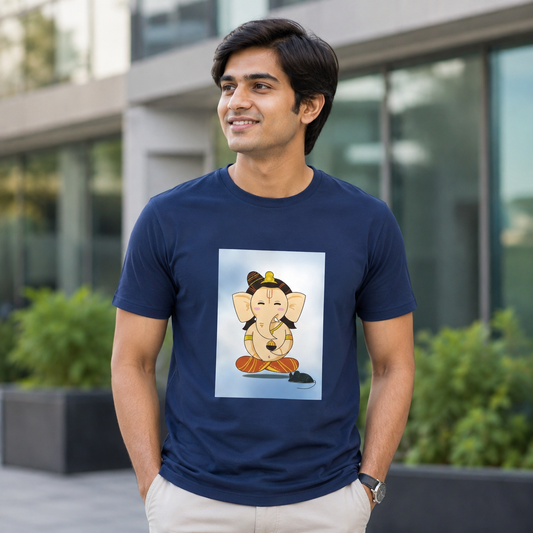 Your Name Bal Ganesh Illustration Unisex T-Shirt | Customisable