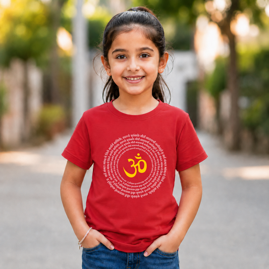 Kids’ Name Om Devotional T-Shirt | Customisable Name