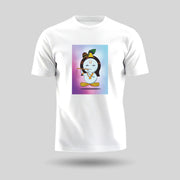 Lord Krishna | Round Neck Unisex T-Shirt | Pure Cotton Luv My India Fashion | Shri Krishna Spiritual T-Shirt