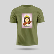 Saraswati Mata | Round Neck Unisex T-Shirt | Pure Cotton Luv My India Fashion | Goddess Saraswati Spiritual T-Shirt