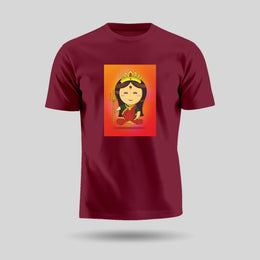 Durga Mata | Round Neck Unisex T-Shirt | Pure Cotton Luv My India Fashion | Goddess Durga Spiritual T-Shirt