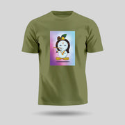 Lord Krishna | Round Neck Unisex T-Shirt | Pure Cotton Luv My India Fashion | Shri Krishna Spiritual T-Shirt