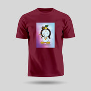 Lord Krishna | Round Neck Unisex T-Shirt | Pure Cotton Luv My India Fashion | Shri Krishna Spiritual T-Shirt