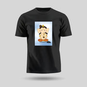 Lord Ganesha | Round Neck Unisex T-Shirt | Pure Cotton Luv My India Fashion | Ganpati Bappa Spiritual T-Shirt