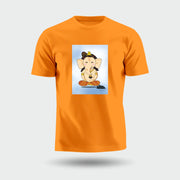 Lord Ganesha | Round Neck Unisex T-Shirt | Pure Cotton Luv My India Fashion | Ganpati Bappa Spiritual T-Shirt