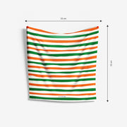 His & Her Set | Waves Of Tricolour | Luv My India Premium Pocket Square And Scarf Combo | Digital Print Patriotic Combo | 33x33 CM Bemberg Silk Pocket Square | 150x45 CM Bemberg Silk Scarf