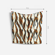 His & Her Set | Tiger Stripes | Luv My India Premium Pocket Square And Scarf Combo | Digital Print Patriotic Combo | 33x33 CM Bemberg Silk Pocket Square | 150x45 CM Bemberg Silk Scarf