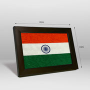 Khadi Tiranga / Tricolour Frame For Walls | Luv My India 6x4 Inches Dark Brown Frame