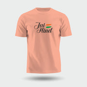 Jai Hind Tiranga Flag | Round Neck Unisex T-Shirt | Pure Cotton Luv My India Fashion | Patriotic T-Shirt