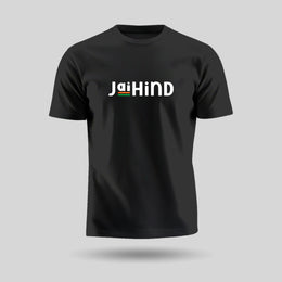 Jai Hind Tiranga Stripe | Round Neck Unisex T-Shirt | Pure Cotton Luv My India Fashion | Patriotic T-Shirt