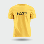 India Bharat Tiranga Stripe | Round Neck Unisex T-Shirt | Pure Cotton Luv My India Fashion | Patriotic T-Shirt