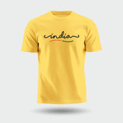 India | Round Neck Unisex T-Shirt | Pure Cotton Luv My India Fashion | Patriotic T-Shirt