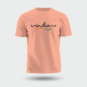 India | Round Neck Unisex T-Shirt | Pure Cotton Luv My India Fashion | Patriotic T-Shirt