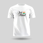 Jai Hind Tiranga Flag | Round Neck Unisex T-Shirt | Pure Cotton Luv My India Fashion | Patriotic T-Shirt