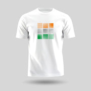 Tricolour Blocks | Round Neck Unisex T-Shirt | Pure Cotton Luv My India Fashion | Patriotic T-Shirt