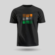 Tricolour Blocks | Round Neck Unisex T-Shirt | Pure Cotton Luv My India Fashion | Patriotic T-Shirt