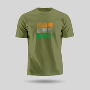 Tricolour Blocks | Round Neck Unisex T-Shirt | Pure Cotton Luv My India Fashion | Patriotic T-Shirt