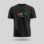 Luv My India Tricolour Blocks | Round Neck Unisex T-Shirt | Pure Cotton Luv My India Fashion | Patriotic T-Shirt