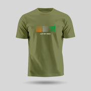 Luv My India Tricolour Blocks | Round Neck Unisex T-Shirt | Pure Cotton Luv My India Fashion | Patriotic T-Shirt