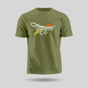 Vande Mataram Tricolour Tribute | Round Neck Unisex T-Shirt | Pure Cotton Luv My India Fashion | Patriotic T-Shirt