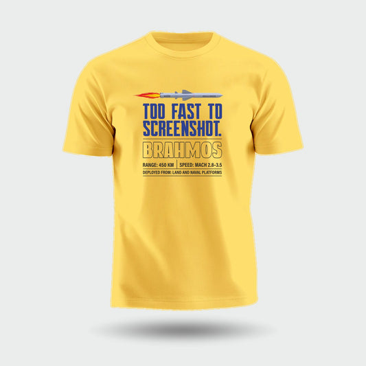 BrahMos | Round Neck Patriotic Unisex T-Shirt | Pure Cotton Luv My India Fashion | Indian Defence T-Shirt