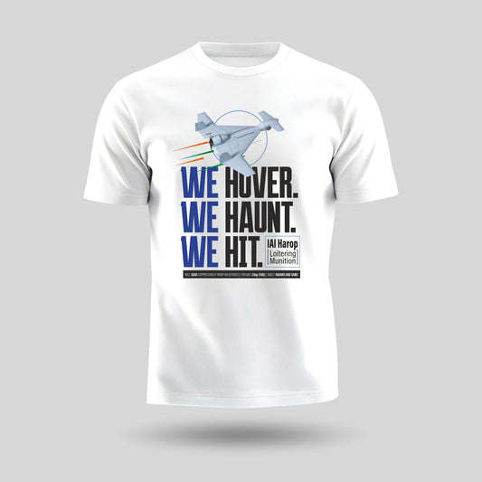 IAI Harop | Round Neck Patriotic Unisex T-Shirt | Pure Cotton Luv My India Fashion | Indian Defence T-Shirt