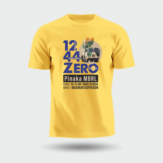 Pinaka MBRL | Round Neck Patriotic Unisex T-Shirt | Pure Cotton Luv My India Fashion | Indian Defence T-Shirt