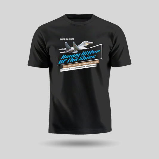 Sukhoi Su-30MKI | Round Neck Patriotic Unisex T-Shirt | Pure Cotton Luv My India Fashion | Indian Defence T-Shirt