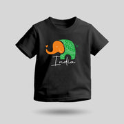 Tiranga Elephant | Round Neck Kids’ Unisex T-Shirt | Pure Cotton Luv My India Fashion | Patriotic T-Shirt