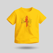 Maa Design | Round Neck Kids’ Unisex T-Shirt | Pure Cotton Luv My India Fashion | Navratri Spiritual T-Shirt