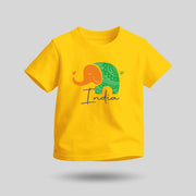 Tiranga Elephant | Round Neck Kids’ Unisex T-Shirt | Pure Cotton Luv My India Fashion | Patriotic T-Shirt