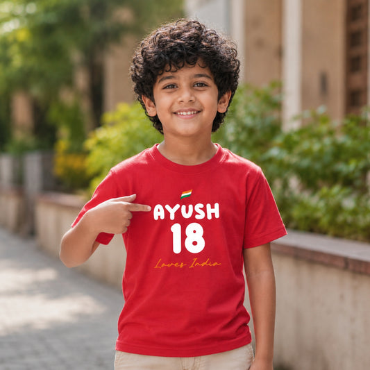Kids Name Jersey T-Shirt | Customisable Name & Number