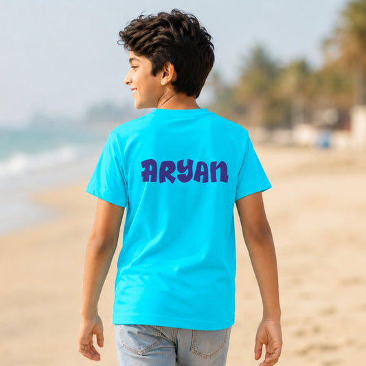 Kids Name Stylised Vande Mataram T-Shirt | Customisable