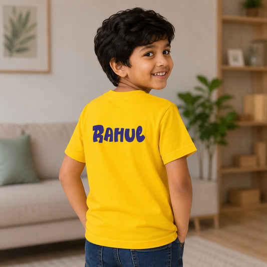 Kids' Name Geometric Ganesha T-Shirt | Customisable Name