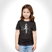 Maa Design | Round Neck Kids’ Unisex T-Shirt | Pure Cotton Luv My India Fashion | Navratri Spiritual T-Shirt