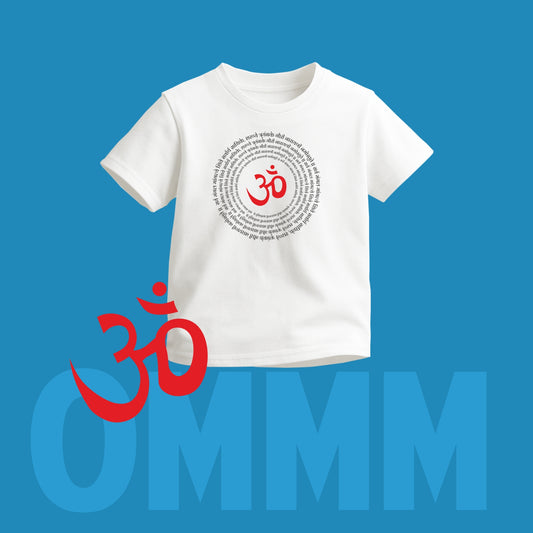 Om Design | Round Neck Kids’ Unisex T-Shirt | Pure Cotton Luv My India Fashion | Om Spiritual T-Shirt