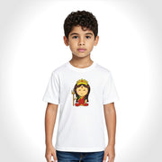 Saraswati Mata | Round Neck Kids’ Unisex T-Shirt | Pure Cotton Luv My India Fashion | Goddess Saraswati Spiritual T-Shirt