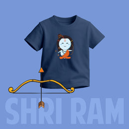 Lord Ram | Round Neck Kids’ Unisex T-Shirt | Pure Cotton Luv My India Fashion | Shri Ram Spiritual T-Shirt